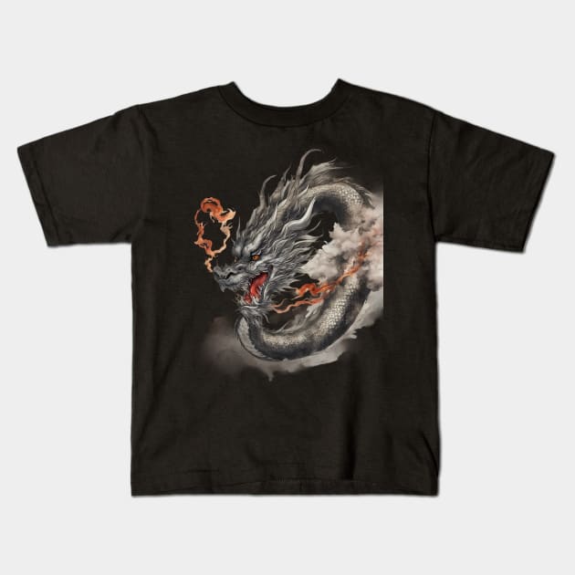 Fire Dragon Kids T-Shirt by animegirlnft